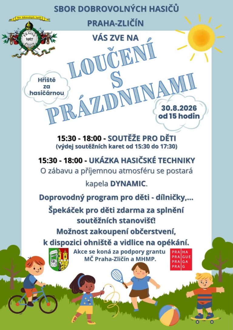 Loučení s prázdninami 30.8.2026